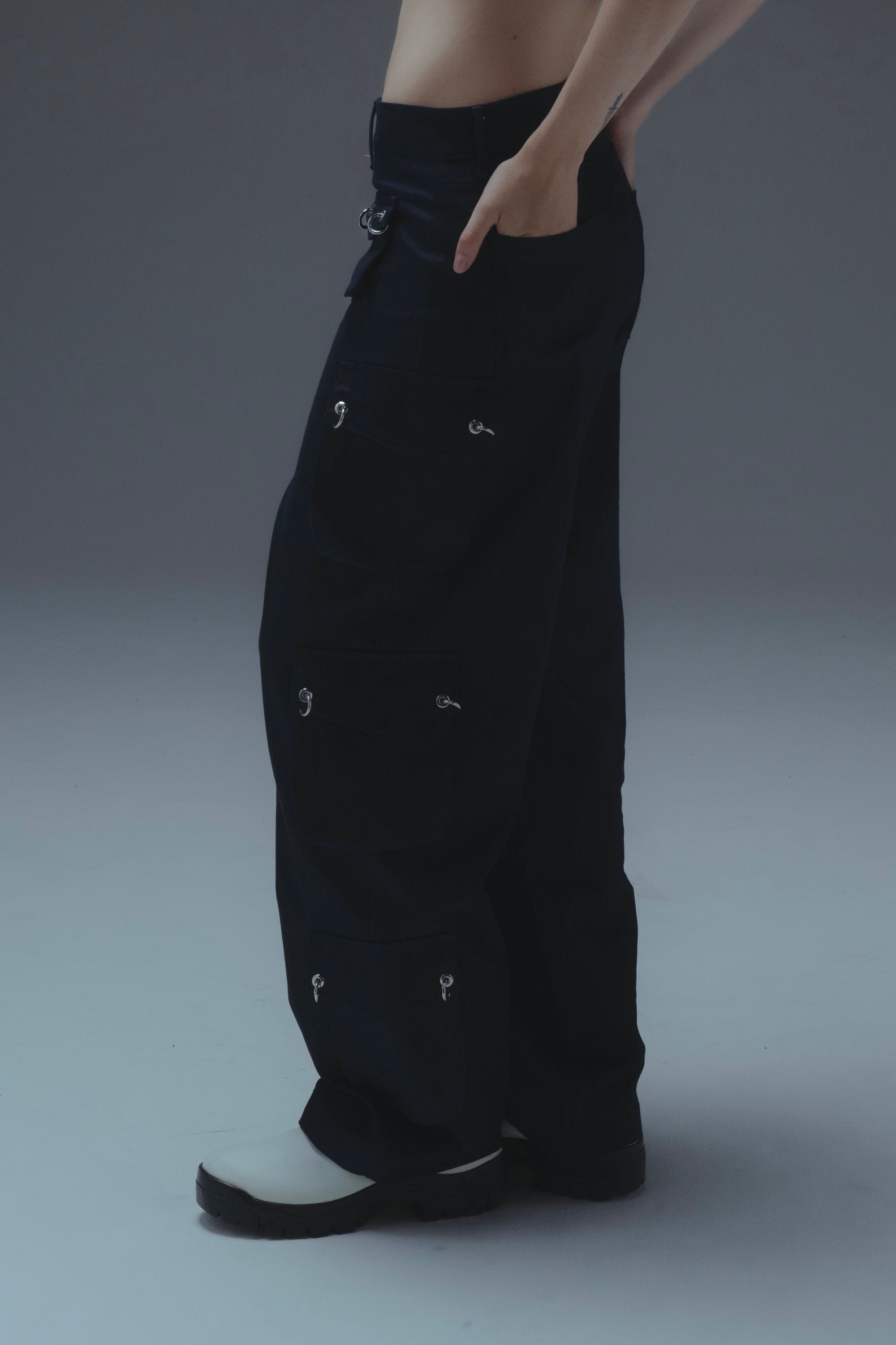 Denim Cargo Pants - Alessia Alize