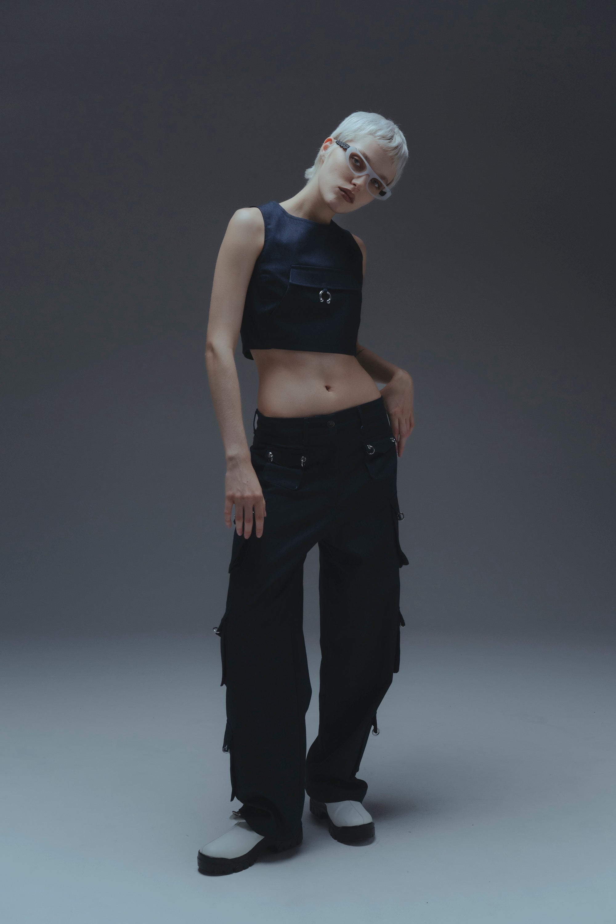 Denim Septum Top