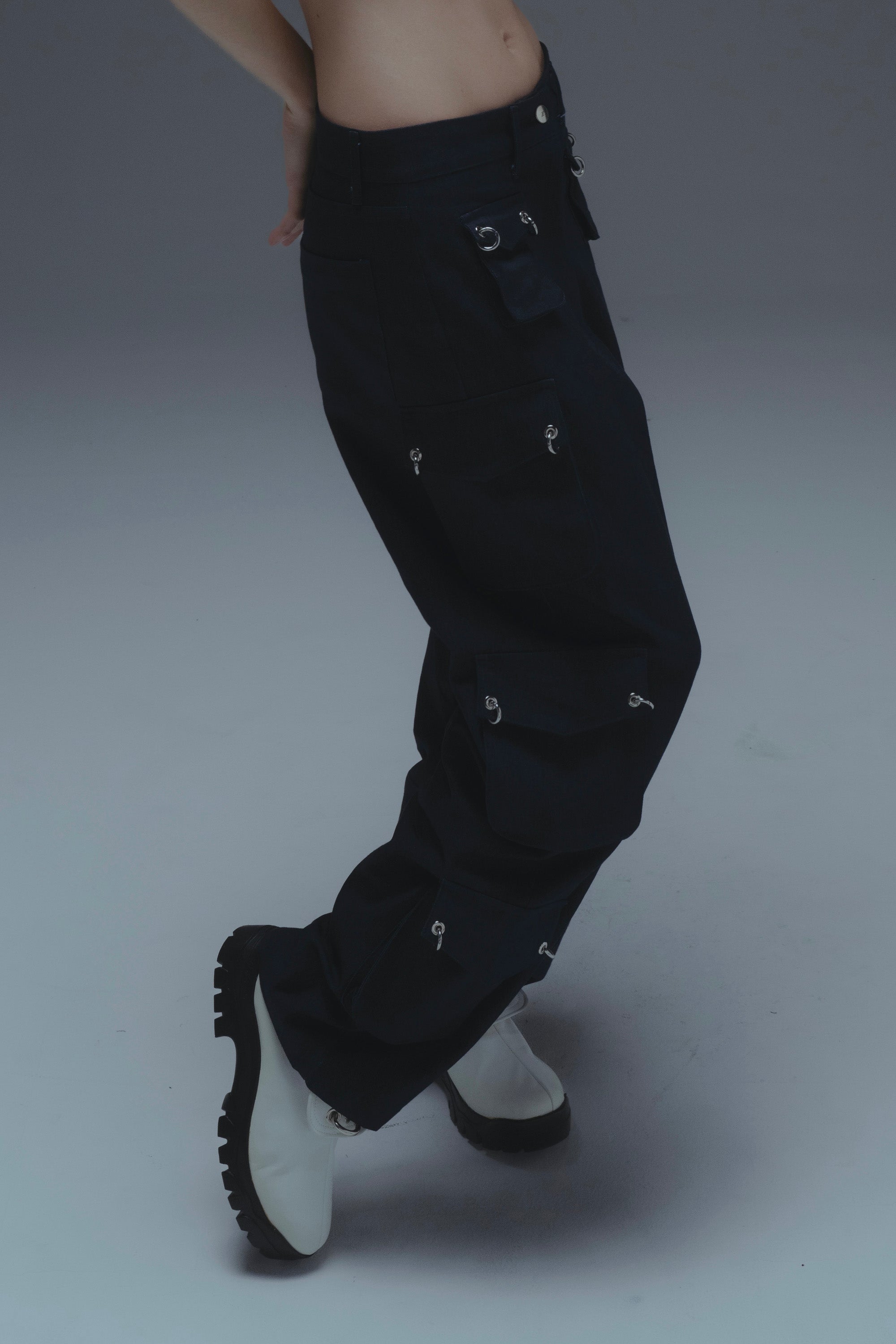 Denim Cargo Pants